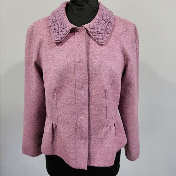🐢 Magaschoni Wool/Cashmer vintage jacket. Grey size S Vintage! - Picture 1 of 17